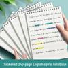 Flip-up English Vocabulary Notebook, Thickened B5 and A5 Planner