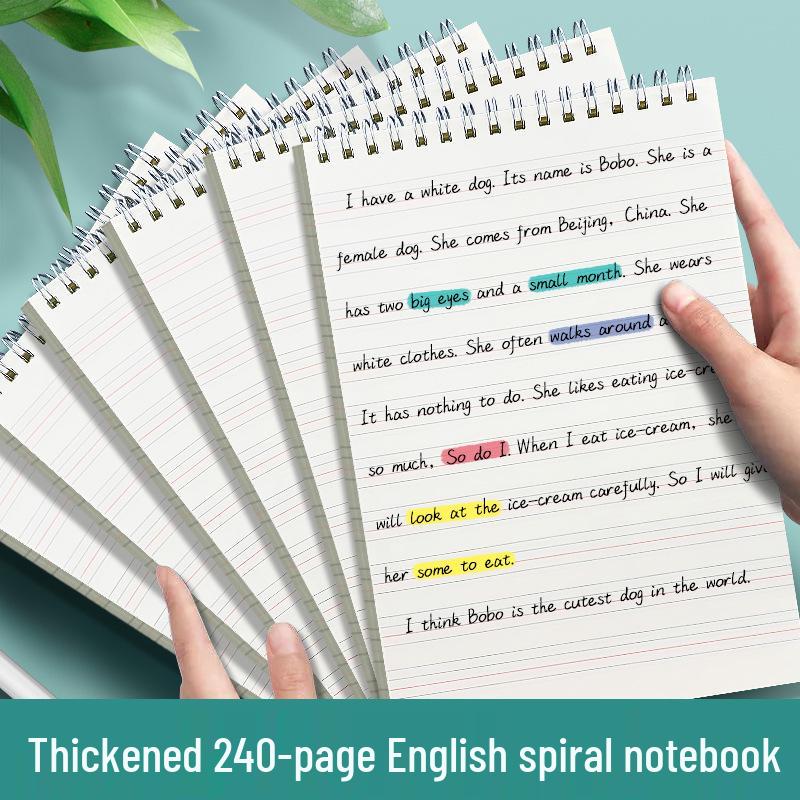 Flip-up English Vocabulary Notebook, Thickened B5 and A5 Planner