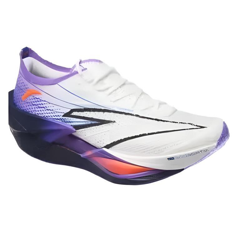 New ANTA C202 6.0 PRO Running Shoes Women's Low Top Papyrus White/Fluorescent Grape Purple/Field Blue 122515576-3