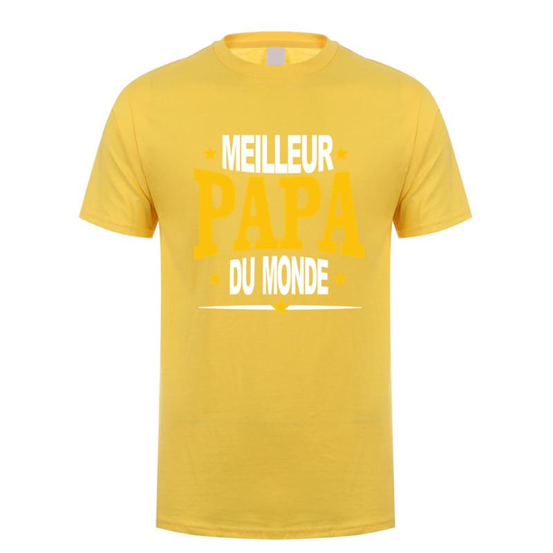 Best Dad In the World T-Shirt Short Sleeve Unisexs French Father Dad T-shirt Papa T-shirt Oz405