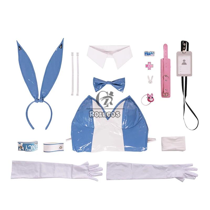 Nikke Goddess Of Victory Folkwang Bunny Girl Kostüm Mary Bunny Anzug Frauen Sexy Cosplay Anzug Blaue Jumpsuits