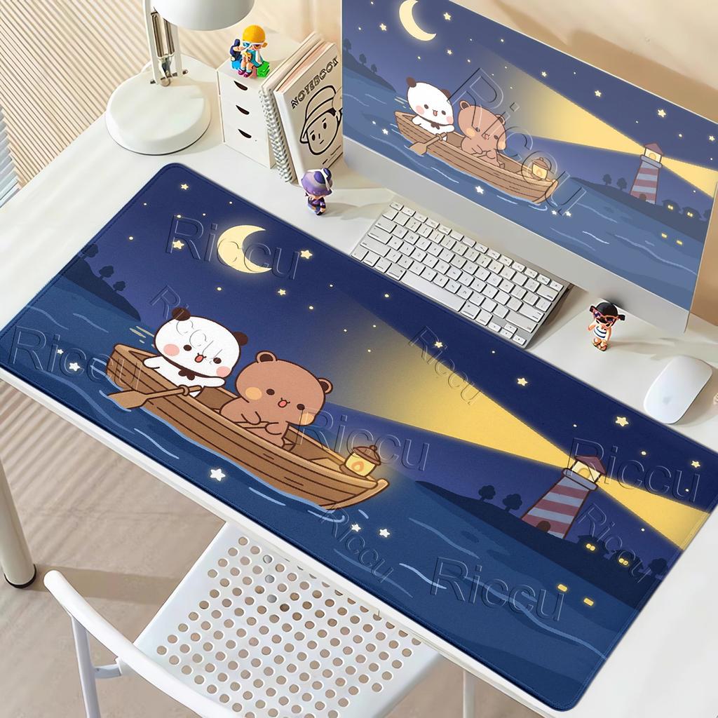 Cartoon BuBu DuDu Panda Kawaii Mauspads Gaming Computer Natürlicher Gummi Schreibtischunterlagen Gamer Büro Tastatur Niedlicher Kleiner Bär Teppich