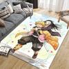 Demon Slayer Kawaii Chibi Square Area Rug, Non-Slip Floor Mat for Home Decor, Perfect Gift for Fans