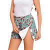 Pantaloncini da Donna Floreali con Chiusura Laterale in Velcro Facili da Aprire per il Recupero Post-Chirurgico Vita Elastica Vestibilità Comoda