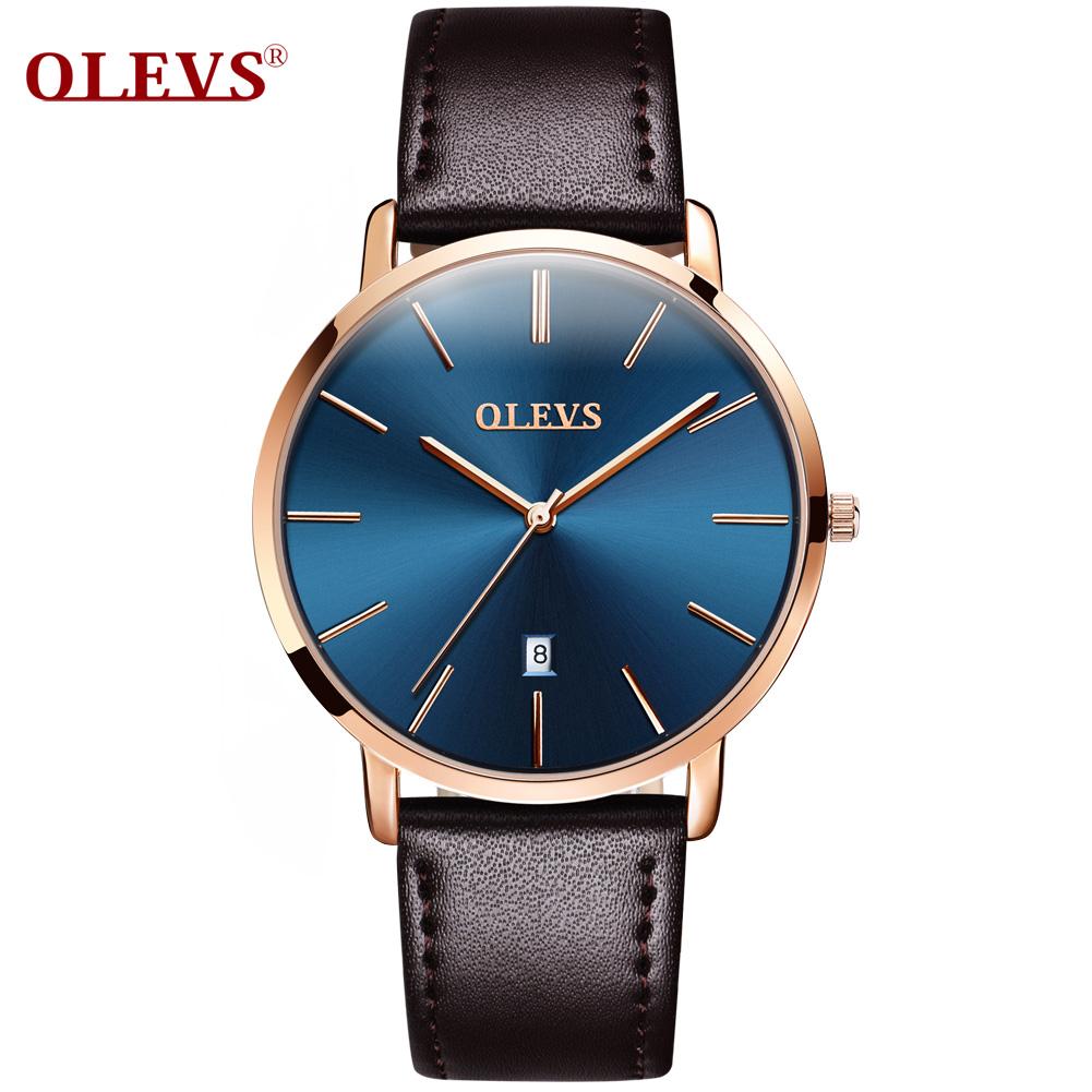 OLEVS 5869 Men's Watch Top Brand Luxury Waterproof Ultra Thin Date Clock Male Steel Strap Classic Quartz Watch Business Watches
