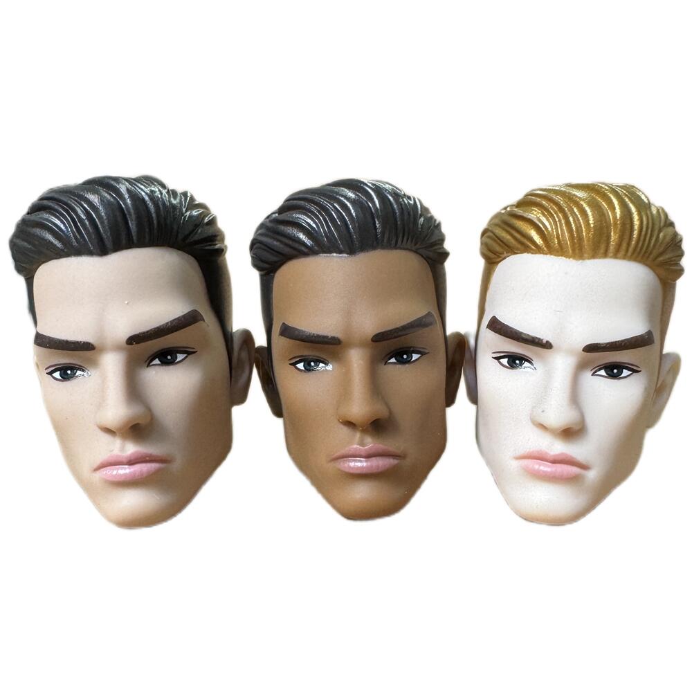 Male Doll Heads Fashion Vintage Solid European Boy Head Movie Prince Head For 1/6 Body Kids DIY Toys Birthday Gifts