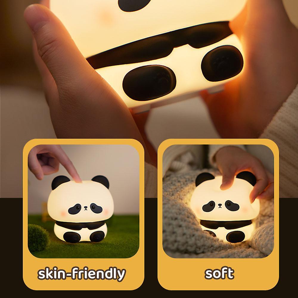 Cute Silicone Large Panda Head Nightlight Rechargeable Ambience Light Birthday Christmas Gift