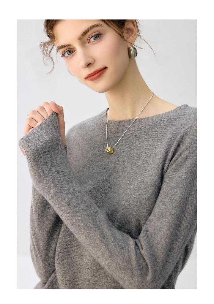 Lekasha Women's Cashmere Loose Knit Sweater