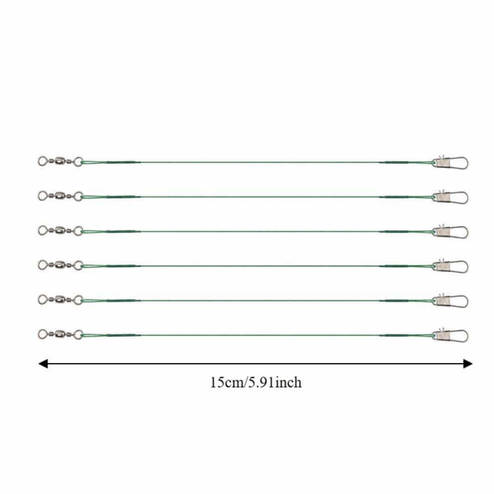 100PCS with Snaps Wire Leaders Steel Leader Wire Portable Fishing Wire Leaders Hook Connection