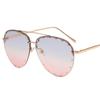 Ladies Metal Rivet Pilot Sunglasses Women Luxury Personality Glasses Cool Eyewear Shades  UV400 gafas