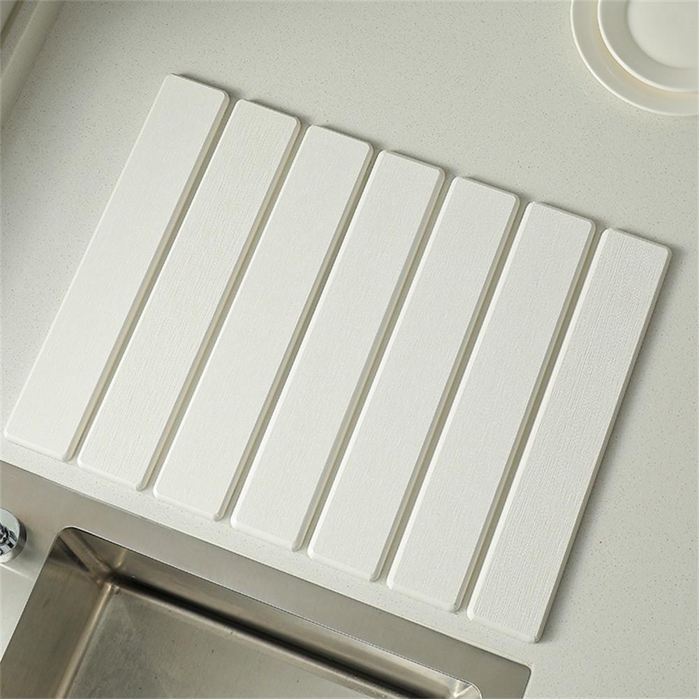 

Эффективный диатомовый коврик для сушки посуды размером 40x30 см для чистой посуды белый