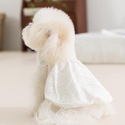 Neuer Haustierrock für Frühling und Sommer Jacquard Träger Knospenkleid mittelgroßer und kleiner Hund dünn atmungsaktive Hundekleidung