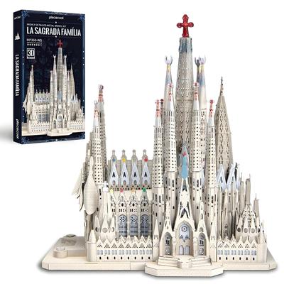 Piececool 3D-pussel Sagrada Familia Berömd Arkitektur Metalliskt Nano-pussel 3D-pussel Metall Montering Krävs Ingen Lim Krävs Svårighetsgrad