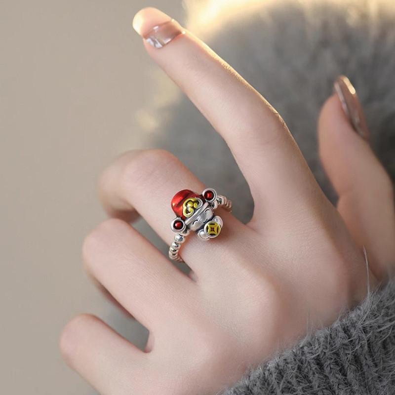 Copper Adjustable Fashionable Finger Ring For Women With Exquisite Geometric Design And Chic Aesthetic