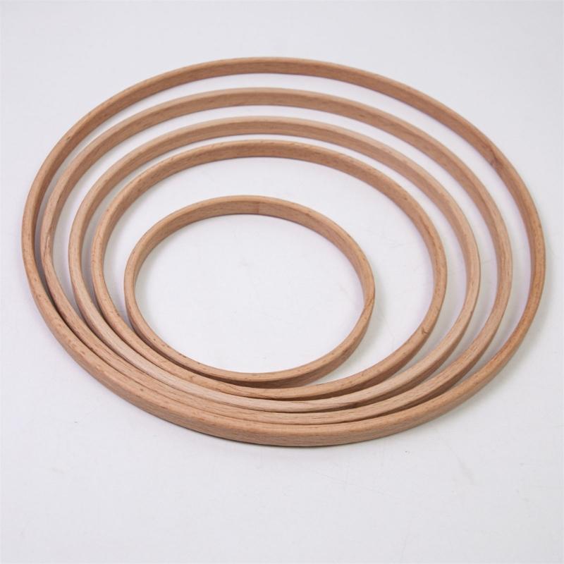 Wood Floral Hoop Wreath 10Pcs Wood Floral Hoop Rings for Wedding Wreath Wall Hanging Decoration Dream Catcher Art Craft