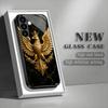 Закаленное стекло с узором орла для телефона Samsung Galaxy S26 S25 S24 S23 S22 S20 FE/Ultra/Plus, противоударная задняя крышка