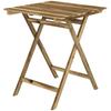 Outdoor Coffee Table Foldable Wooden Garden Table for Patio Balcony Natural Wood
