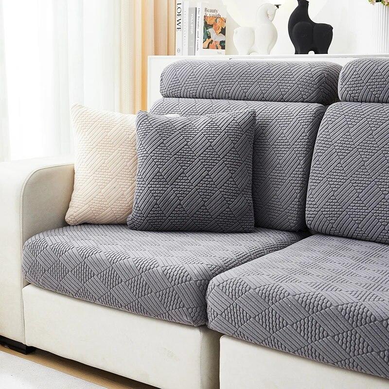 1pc jacquard plush sofa cushion cover, chalse long cover, back cushion slipcover ,stretch protector for 1/2/3/4 seat couch cover