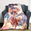 1pc Deer Name Blanket Lightweight Flannel Throw for Sofa Bed Travel Camping Livingroom Office Couch Chair