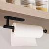 Square Round Plastic No-Drill Cabinet Kitchen Paper Towel Holder Bathroom Toilet Paper Holder Wall Mounted