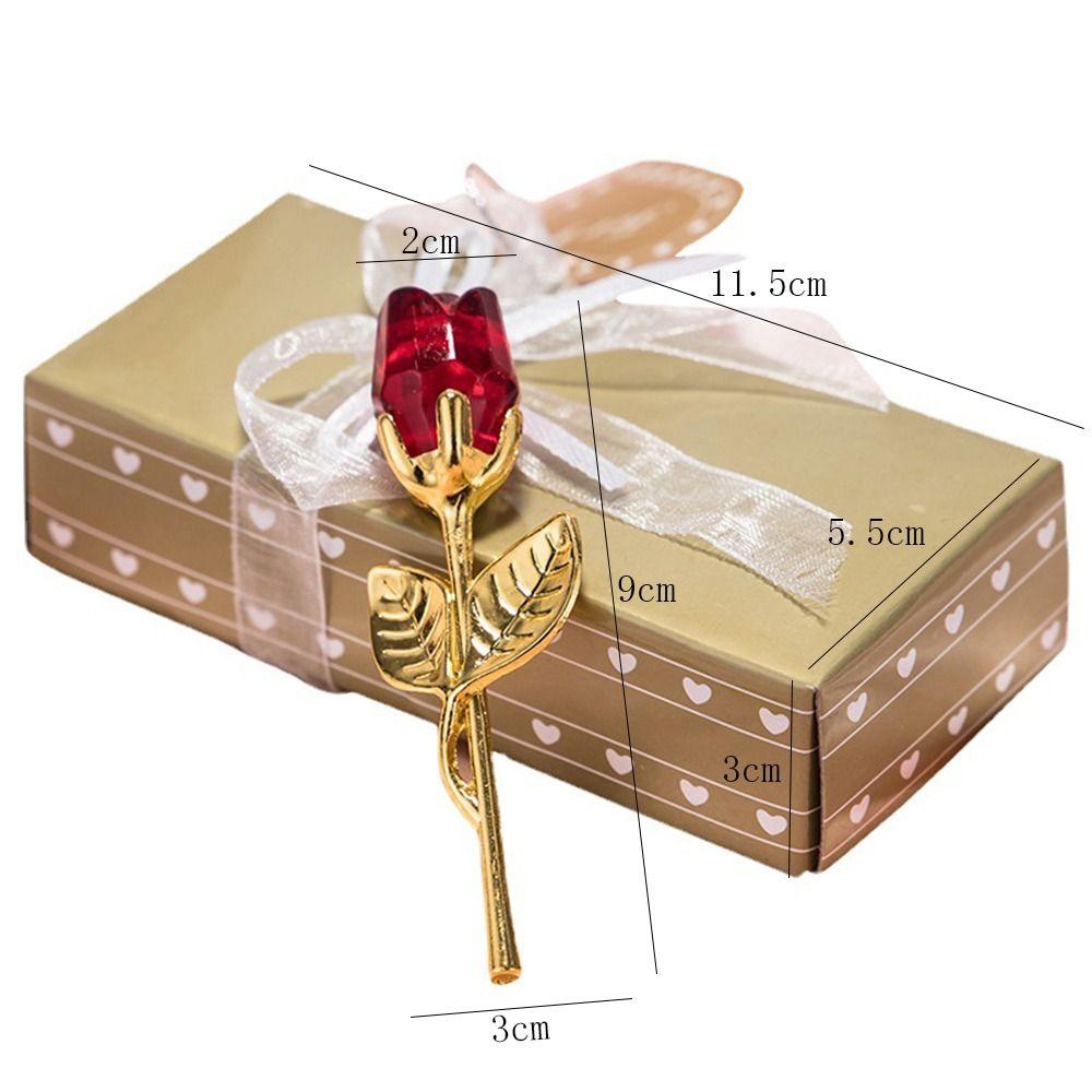 Party Valentines Day Gift Artificial Flower Imitation Flower Rose Artwork Crystal Rose Flower