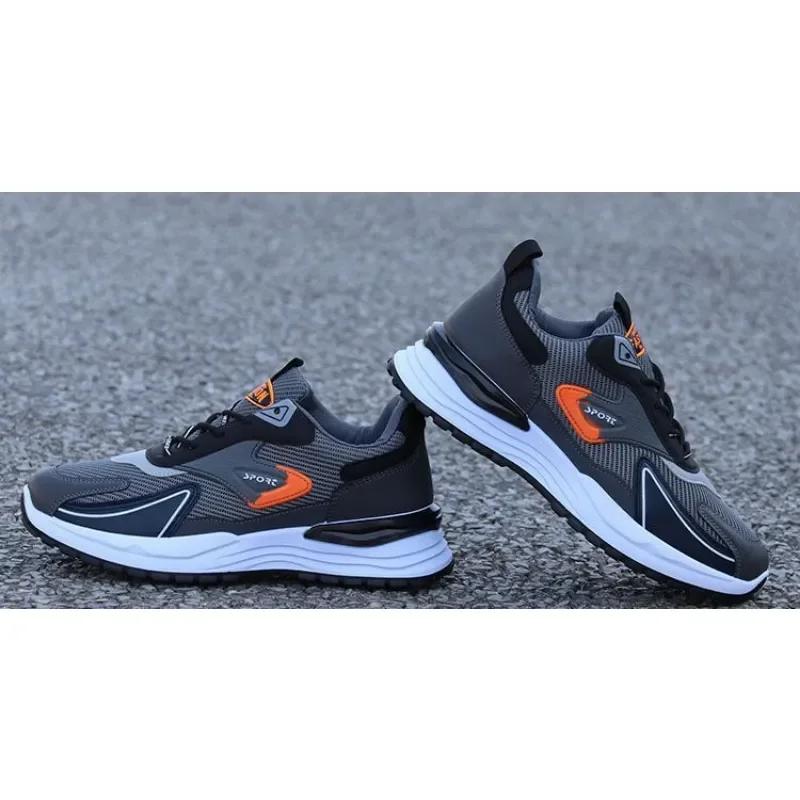 Fashion New Breathable Mesh Surface Jogging Shoes Men Lace-up 2024 Autumn Fashion Casual Soft Sole Sneakers Men Zapatillas De Hombre
