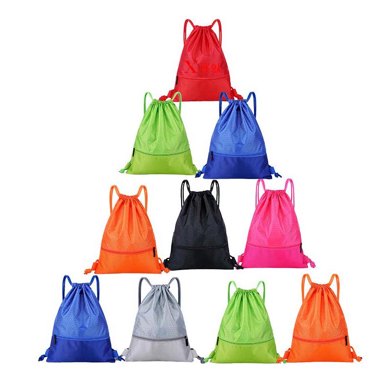 Custom Double Shoulder Polyester Drawstring Backpack for Events or Marathon