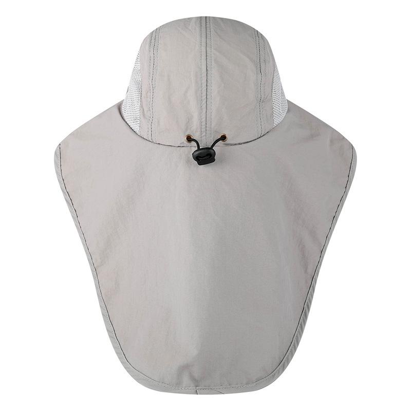 Unisex Quick-Dry Sun Protection Hat with Large Brim and Breathable Neck Guard for Outdoor Fishing and Hiking