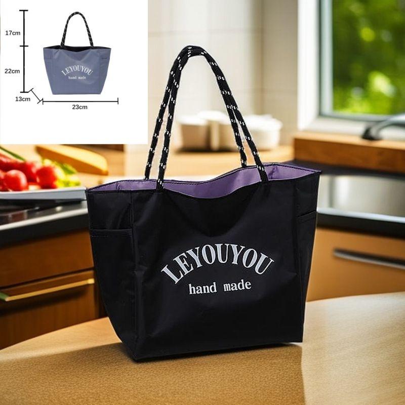 

German Solid Waterproof Cloth Handbag Lunch Box Bag Work Commuter Portable Handbag All-Matching Mummy Bag Black [2 Act tender]]