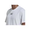 adidas Letter Logo Round Neck Casual Loose Short Sleeve T-Shirt Men Tops White HN0977