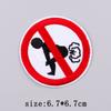 Warning Embroidery Patch Iron On Patches For Clothing Danger Prohibit Sign Embroidered Patches For Clothes Nuclear Marker Badges