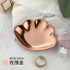 Beautiful Plating Metal Plates Stainless Steel Seashell Shape Small Decorative Tray Woman's Jewelry Organizer