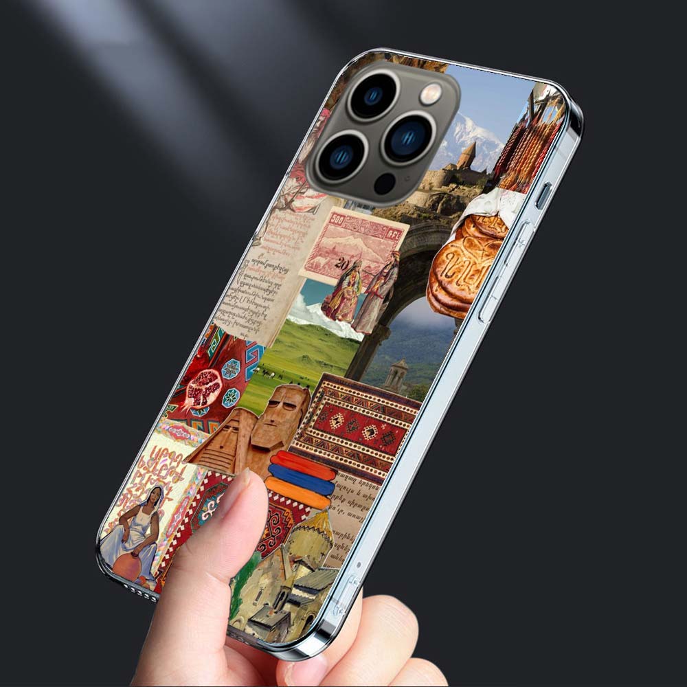 Armenia Flag Passport ART Phone Case For Iphone 16E 15 Pro 14 Plus 17E 16 17 Pro Max Air 11 12 13 Mini Shockproof Capa Cute C