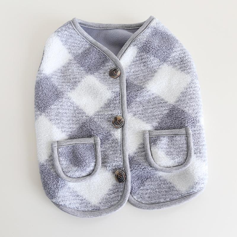 French Bulldog Red Plaid Vest Double Layer Casual for Chubby Dogs Corgi English Bulldog Pug