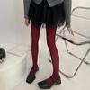 Run Resistant Solid Colored Semi Opaque Footed Tights High Waist Pantyhose Control Top Tights Halloween Cosplay Costume
