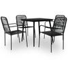 VidaXL Outdoor Dining Furniture 5 Pcs Garden Dining Set Patio Furniture Terrace Cotton Rope and 3058276
