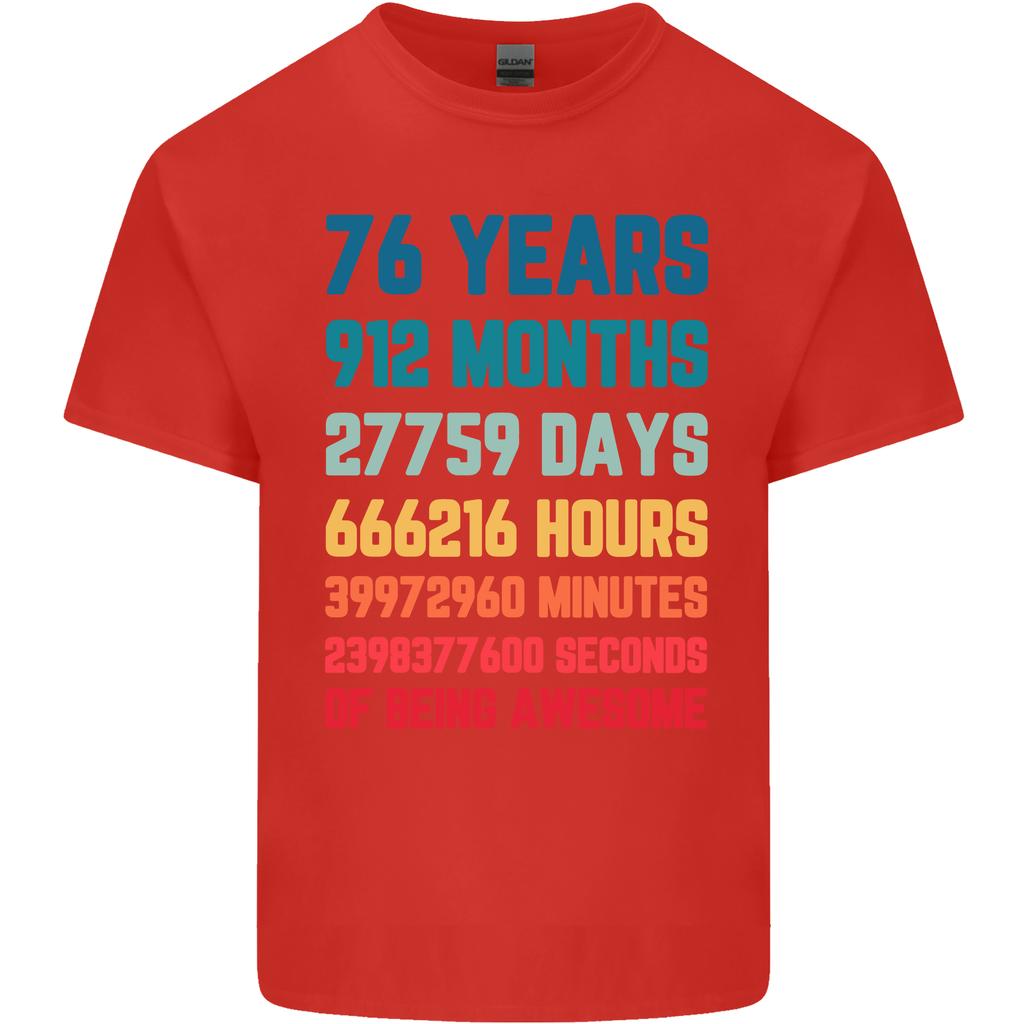 76th Birthday 76 Year Old Unisexs Light Cotton TShirt