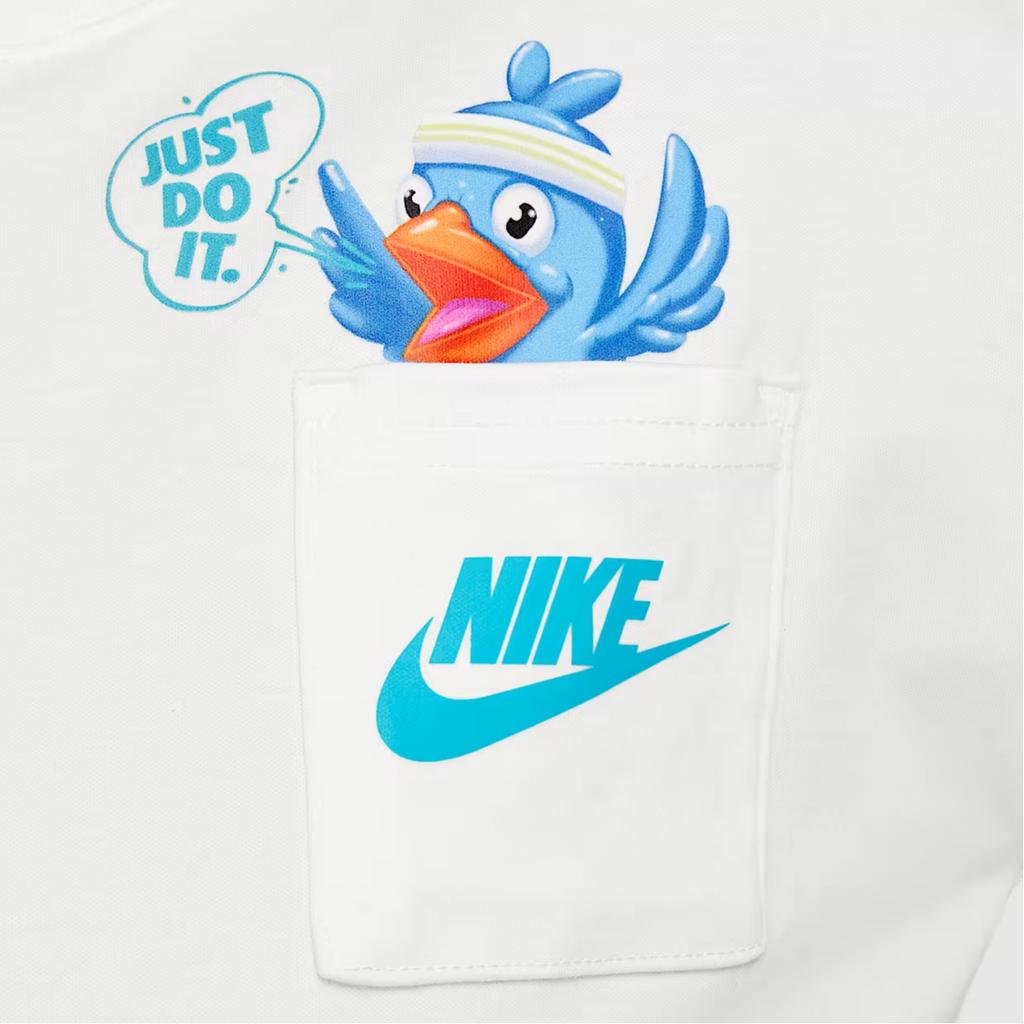 Nike T-Shirt Comfortable Soft Casual Versatile Short Sleeve Kids Tops Sail-White II3062-133