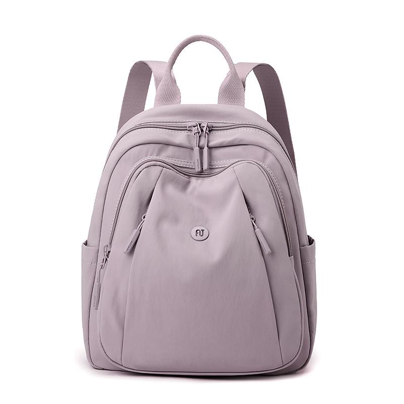 Solid Color Women's Backpack Student Schoolbag