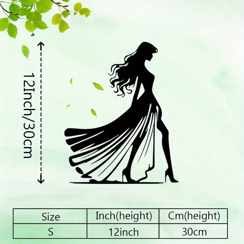 Black Metal Elegant Women's Wall Hanging Living Room Bedroom Fashionable Wall Decoration Theme Hotel Decoration