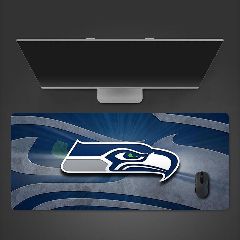 Seahawks Mouse Pad, Large Gaming Desk Mat, Non-slip XXL Mousepad for Laptop & Tablet, Mini PC Playmat with Stitched Edges