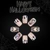 Halloween Glitzer Falsche Nägel Spinnennetz Herz Kunst Designs Aufdrücknagel Set 24 Stück Künstlicher Falscher Nagel
