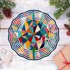 Colorful Geometric Metal Wind Chime Outdoor Garden Decor Soothing Sound Hanging Ornament for Patio Porch Christmas Thanksgiving Gifts