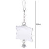 Pet Supplies Acrylic Bird Cage Mirror Hanging Square Parrot Bell Durable Mirror Bell Hang For Small Medium Large Birds