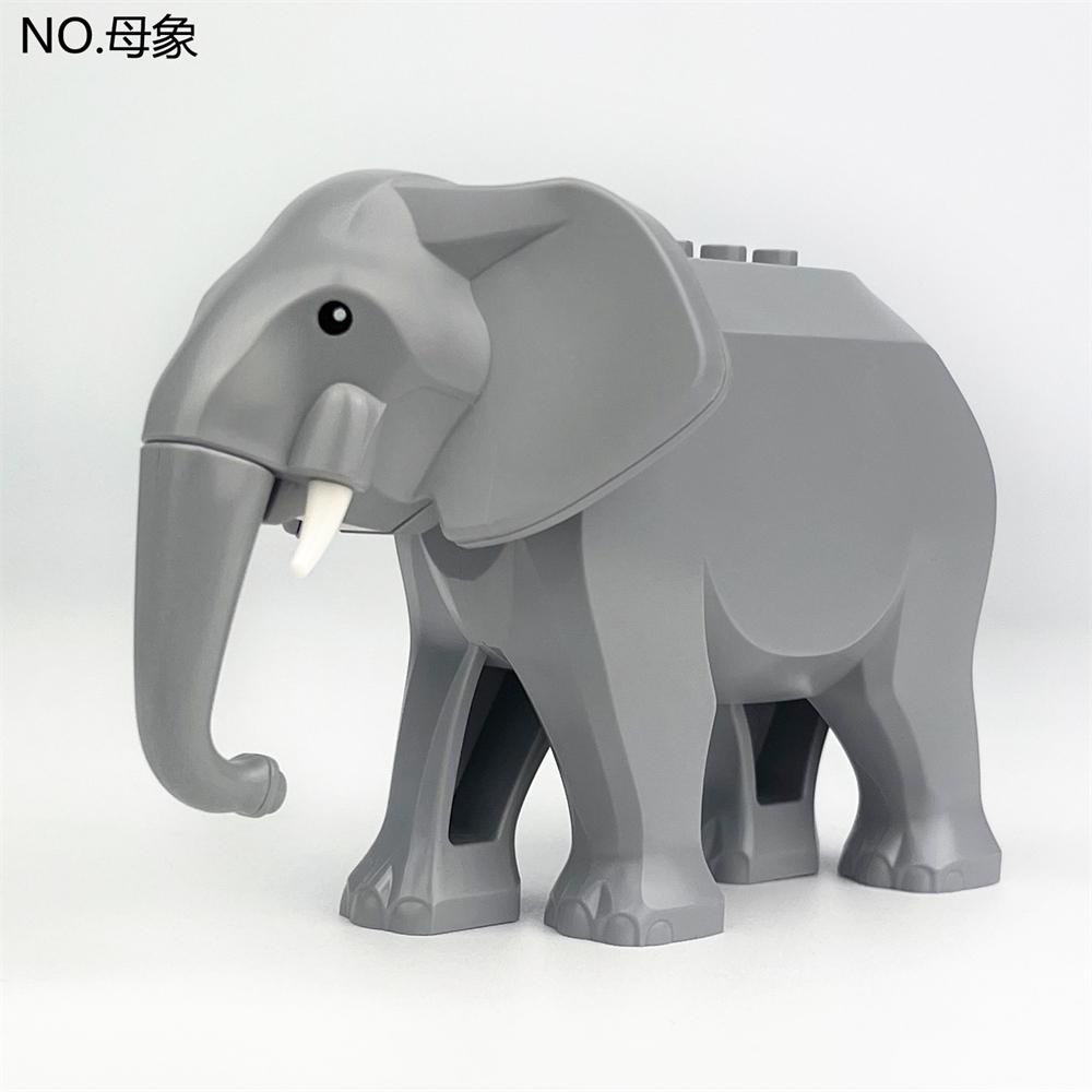 Animal World City Farm Vegetable Garden Cute Animals Elephant Camel Sika Deer Figures Building Block Bricks Toys For Children