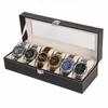 2/3/6/10/12 Grids Watch Storage Box Lockable Leather Flocking Cloth Watch Display Box Jewelry Box Watch Holder