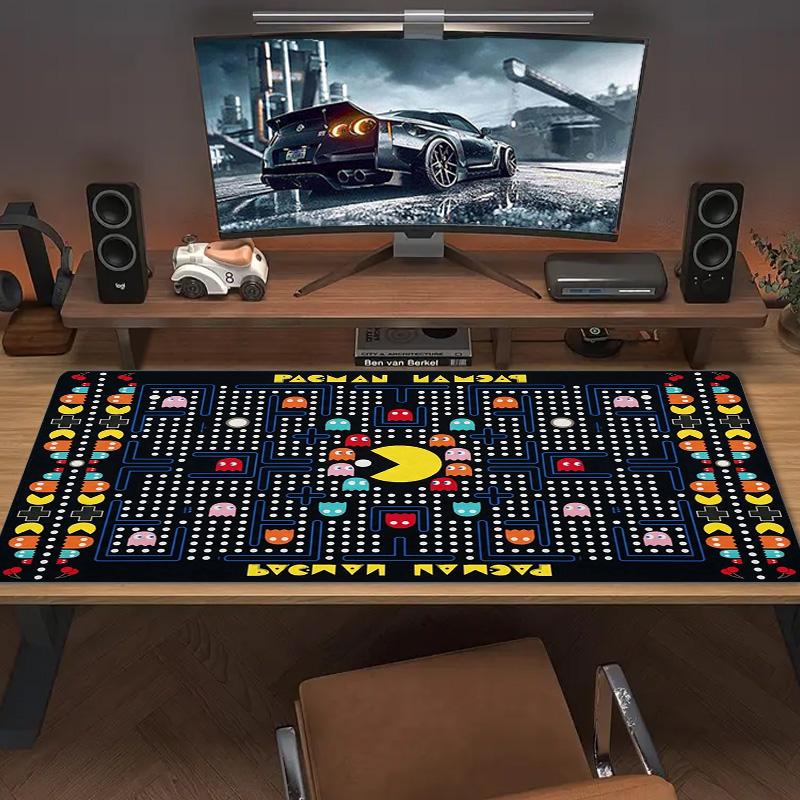 Pacman Color Mouse Pad Large Gaming Table Cushion Non-slip Laptop Tablet Big Mousepad XXL Mat Mini PC Playmat With Lock Edge