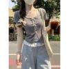 Kumikumi Sweet Style Bow Lace Stitching Short sleeve T-shirt Women Summer Niche Age-Reducing Fake Two Pieces Top
