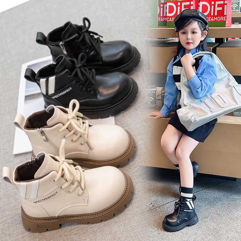 Girls' Warm Cotton Boots and Boys' Casual Boots Korean Style Short Boots