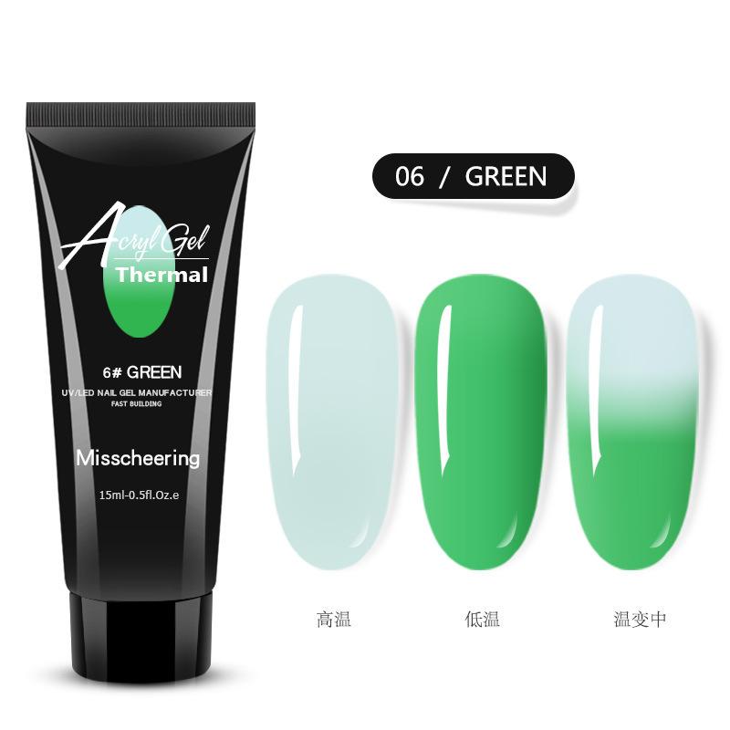 Nail Art Temperature Change Crystal Extension Glue, Nail Quick Extension Cream, Paper Free Solid Crystal Glue 15Ml